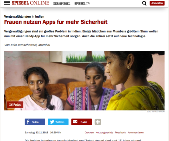 Apps für Sicherheit: Screenshot Spiegel Online