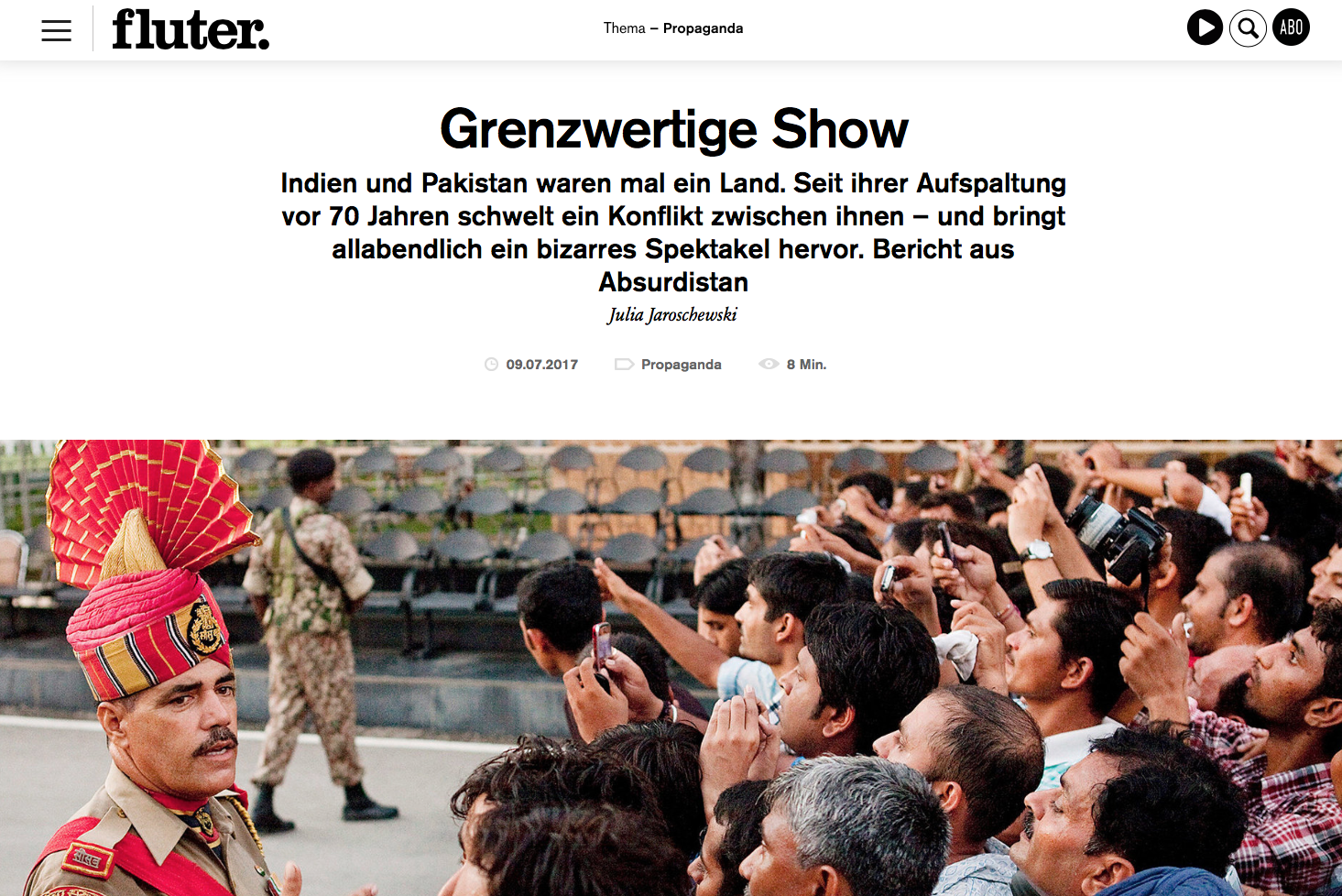 Screenshot fluter.de